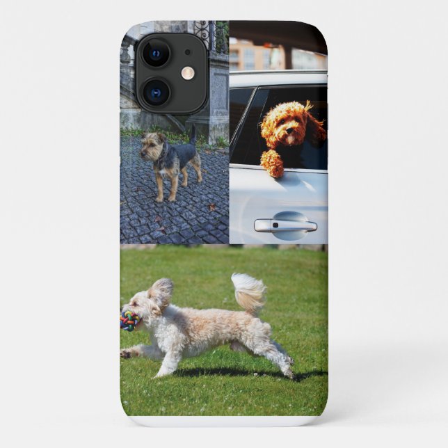 Capa Para iPhone 11 Adorável Cachorros Walky (Verso)