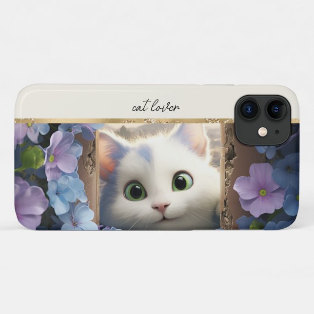 Capa Para iPhone 11 Adorável Cat Lover (Verso (horizontal))