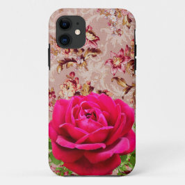 Capa Para iPhone 11 Adorável combinado de foto-floral e retrô Boho