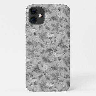 Capa Para iPhone 11 Adorável padrão floral cinza