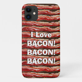 Capa Para iPhone 11 Adoro Bacon Bacon Bacon