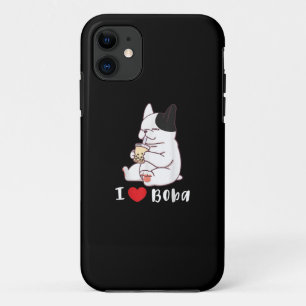 Capa Para iPhone 11 Adoro Boba Bubble Tea Dog Cut French Bulldog Gift