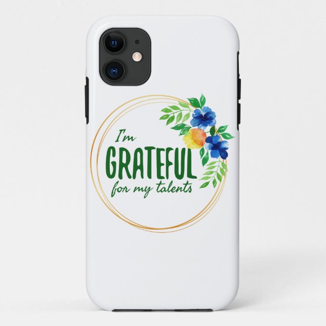 Capa Para iPhone 11 afirmações positivas para o trabalho (Verso)