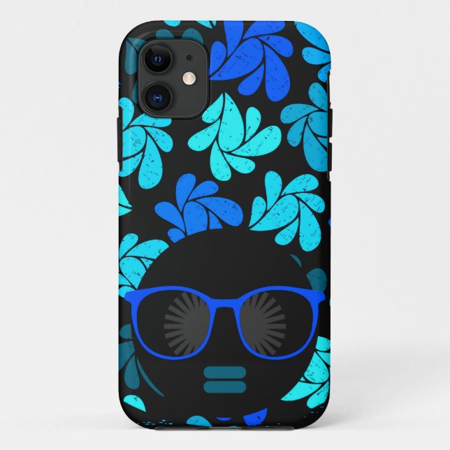 Capa Para iPhone 11 Afro Diva Azul  (Verso)