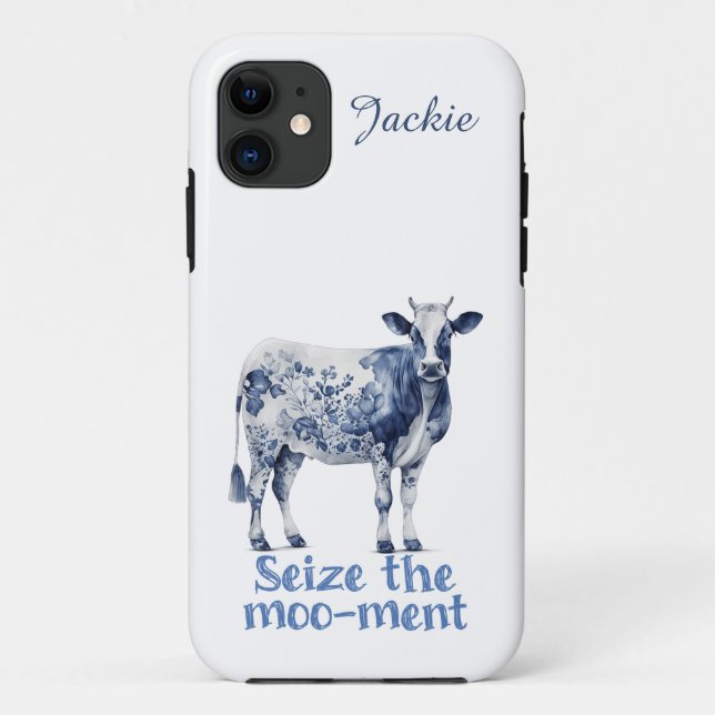 Capa Para iPhone 11 "Agarre o Moo-ramento" Personalizado (Verso)