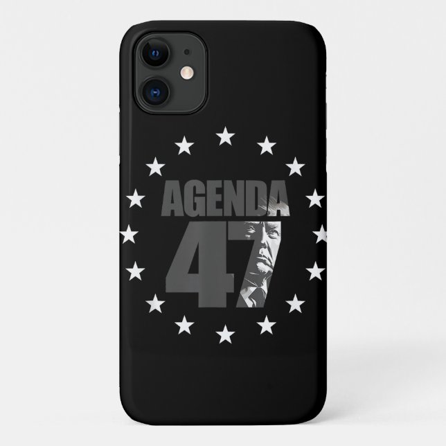 Capa Para iPhone 11 Agenda 47 Campanha Patriótica de Reeleição de Trum (Verso)