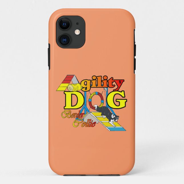 Capa Para iPhone 11 Agilidade de Borda Collie (Verso)