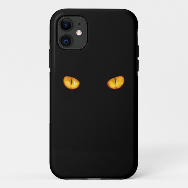 Capa Para iPhone 11 Agora Ele Vê-Te Gato Negro (Verso)