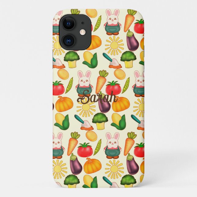 Capa Para iPhone 11 Agricultura Vegetal de Coelho (Verso)