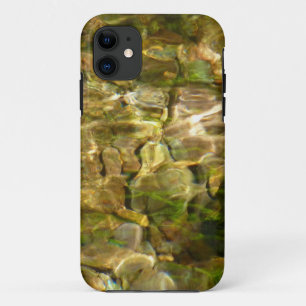 Capa Para iPhone 11 Água da natureza verde-Dourada de Primaveras quent