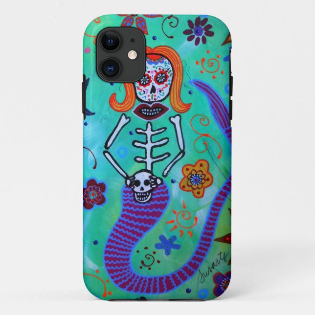 CAPA PARA iPhone 11 ÁGUA-MARINHA DA SEREIA (Verso)