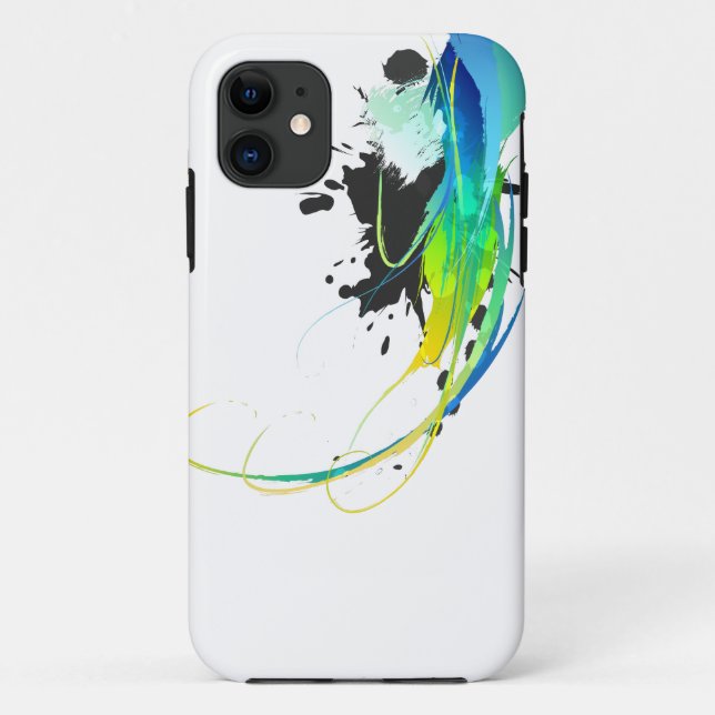 Capa Para iPhone 11 Águas abstrato legal Paint Splatters (Verso)