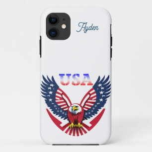 Capa Para iPhone 11 Águia Americana dos EUA Personalizável