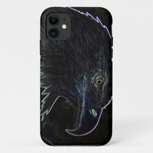 Capa Para iPhone 11 Águia americana no caso de néon do iPhone 5