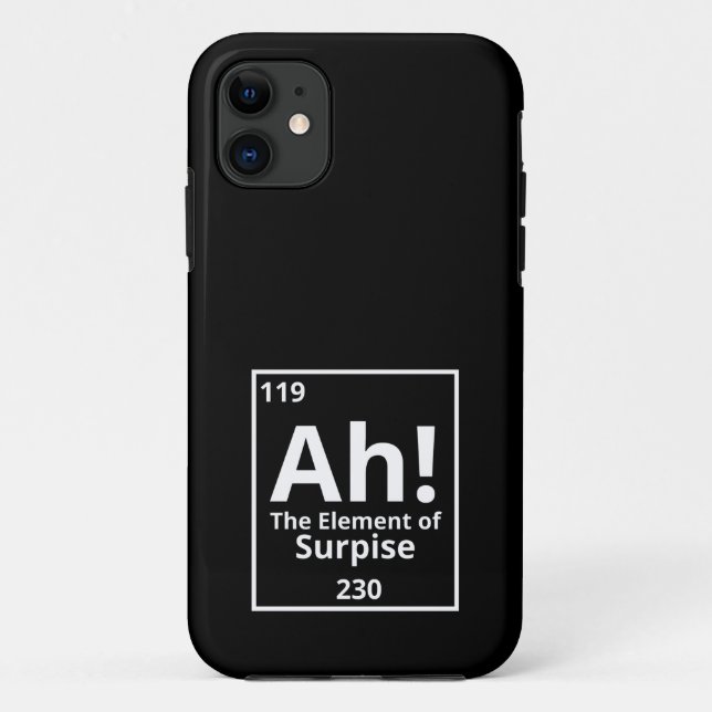 Capa Para iPhone 11 ah o elemento de mesa periódica surpreendente (Verso)