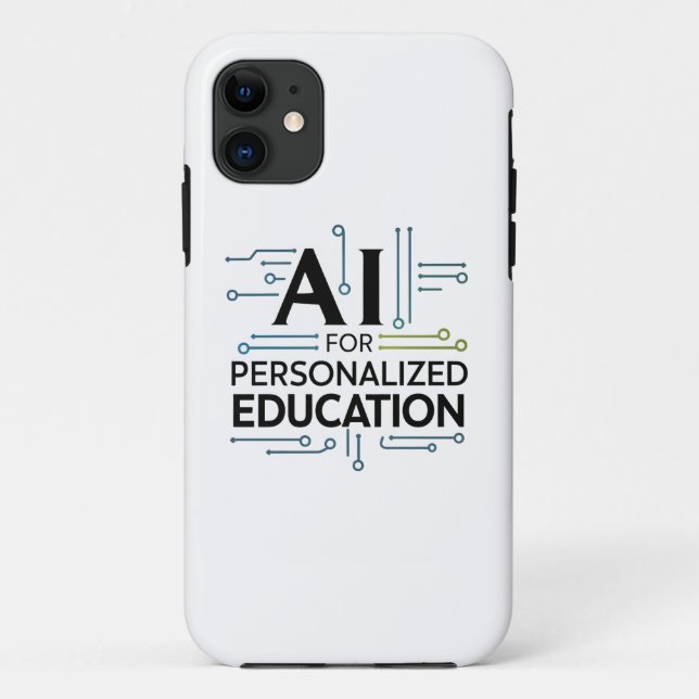Capa Para iPhone 11 "AI para a educação personalizada - Aprendizagem f (Verso)