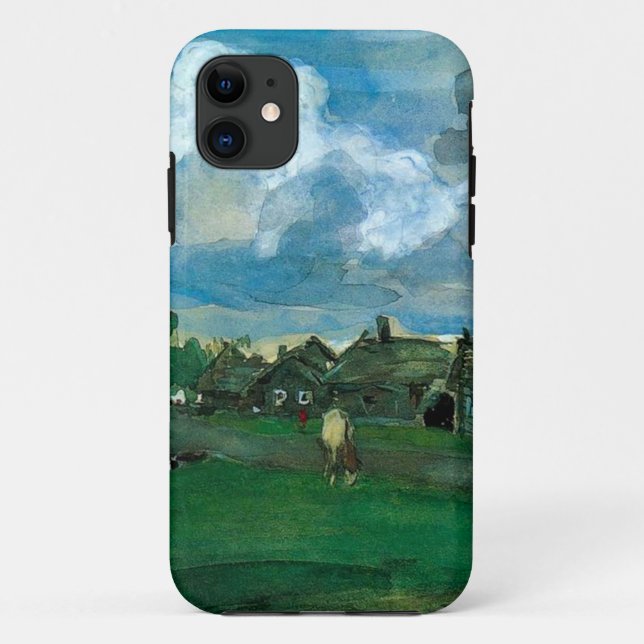 Capa Para iPhone 11 Aldeia Russa Valentin Serov (Verso)