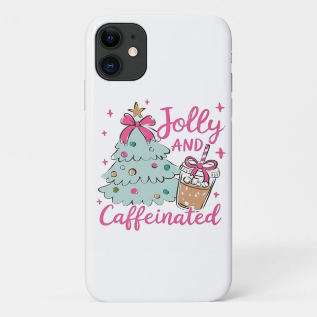 Capa Para iPhone 11 Alegre e Cafeinado (Verso)