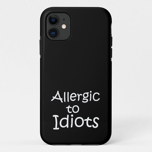 Capa Para iPhone 11 Alergia a idiotas (Verso)
