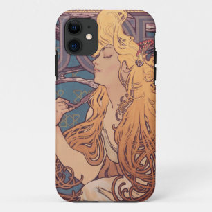 Capa Para iPhone 11 Alfonse Mucha Job Art Nouveau mulher