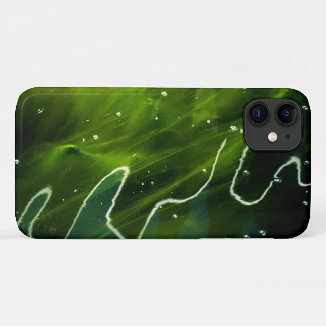 Capa Para iPhone 11 Algas verdes e água (Verso (horizontal))