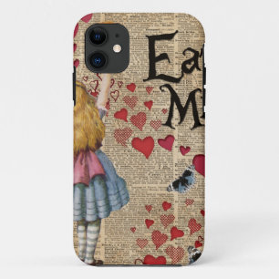 Capa Para iPhone 11 Alice no país das maravilhas come-me muffin