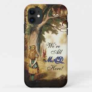 Capa Para iPhone 11 Alice no país das maravilhas era tudo louca aqui