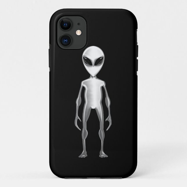 Capa Para iPhone 11 Alienígena cinzenta (Verso)