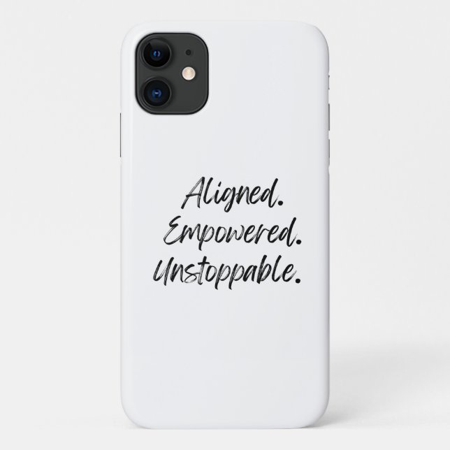 Capa Para iPhone 11 Aligned. Empowered. Unstoppable. (Verso)
