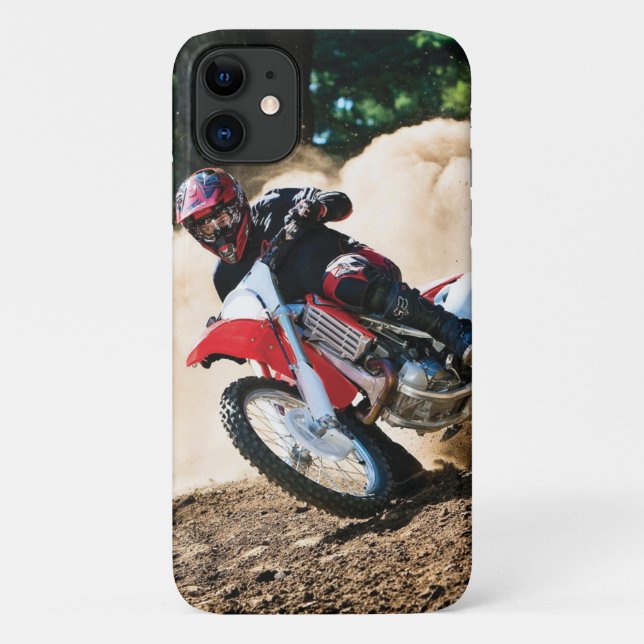 Capa Para iPhone 11 almofada de lançamento de motocross (Verso)