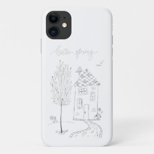 Capa Para iPhone 11 Alô Desenho de Tinta Primavera