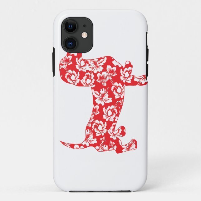 Capa Para iPhone 11 Aloha Doxie Dachshund (Verso)