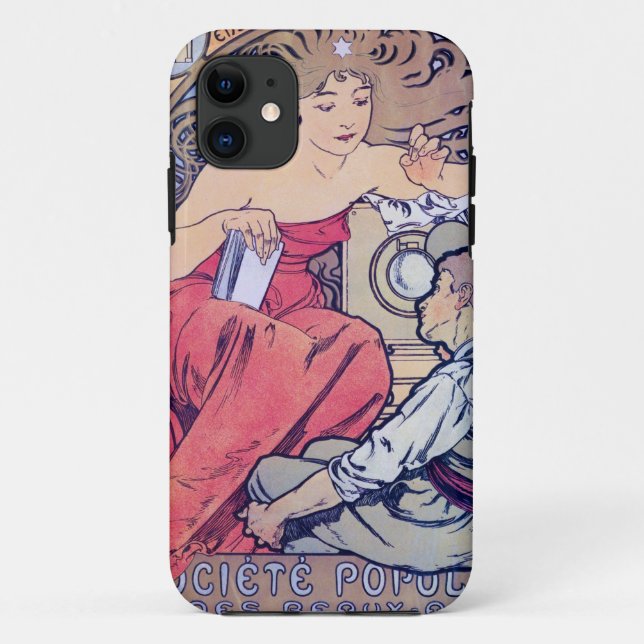 Capa Para iPhone 11 Alphonse Mucha (Verso)