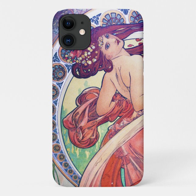 Capa Para iPhone 11 Alphonse Mucha (Verso)