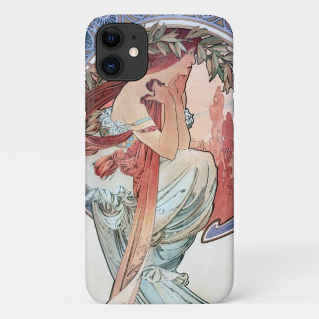 Capa Para iPhone 11 Alphonse Mucha (Verso)