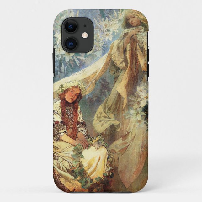 Capa Para iPhone 11 Alphonse Mucha Madonna do exemplo do iPhone 5 dos (Verso)