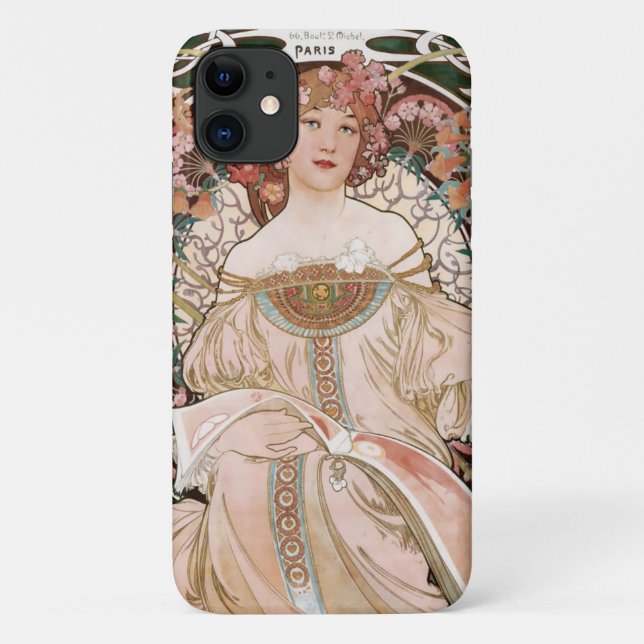 Capa Para iPhone 11 Alphonse Mucha's F. Champenois Imprimeur-Editeur (Verso)