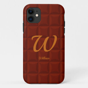 Capa Para iPhone 11 Alterar Inicial, Adicionar (excluir) Nome, Castanh
