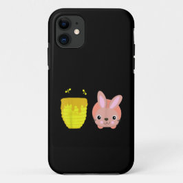 Capa Para iPhone 11 Amantes de os animais De Coelho Engraçado E Engraç