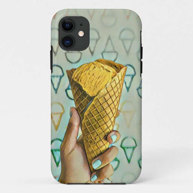 Capa Para iPhone 11 Amantes do sorvete de Verão (Verso)