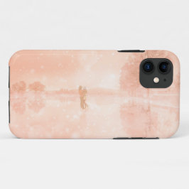 Capa Para iPhone 11 Amantes em lagoa congelada