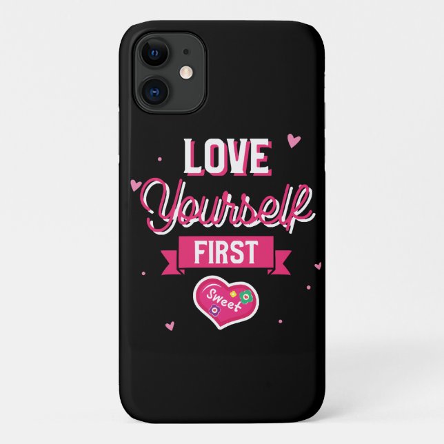 Capa Para iPhone 11 Amar a Si Mesmo Primeiro (Verso)