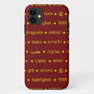 Capa Para iPhone 11 Amar palavras internacionais
