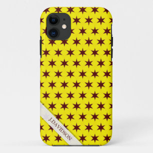 Capa Para iPhone 11 Amarelo Brilhante e Estrelas de Chocolate iPhone 5