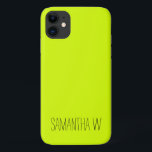 Capa Para iPhone 11 Amarelo Neon de alta visibilidade<br><div class="desc">O amarelo fluorescente neon brilhante e vibrante faz uma afirmação corajosa e colorida.  Excelente a ser usado para aplicativos de alta visibilidade ou apenas para um design esportivo e de cores brilhantes.  O efeito super brilhante dá uma impressão alegre.  Chartreuse para o lado selvagem.</div>