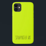 Capa Para iPhone 11 Amarelo Neon de alta visibilidade<br><div class="desc">O amarelo fluorescente neon brilhante e vibrante faz uma afirmação corajosa e colorida. Excelente a ser usado para aplicativos de alta visibilidade ou apenas para um design esportivo e de cores brilhantes. O efeito super brilhante dá uma impressão alegre. Chartreuse para o lado selvagem.</div>