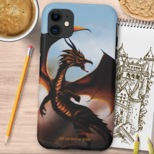 Capa Para iPhone 11 Amber Dragon Fantasy