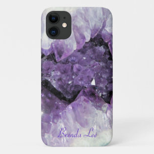 Capa Para iPhone 11 Ametist Geode 3D aparência Incidente *Personalizar