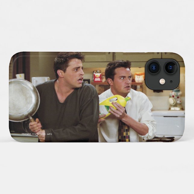 Capa Para iPhone 11 AMIGOS™ | Joey & Chandler Assustados (Verso (horizontal))
