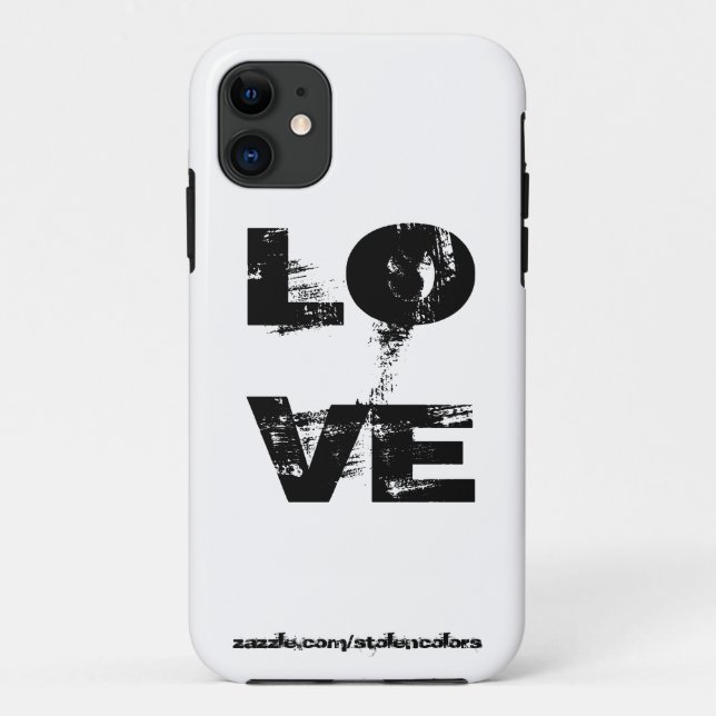 Capa Para iPhone 11 Amo Iphone Preto E Branco (Verso)